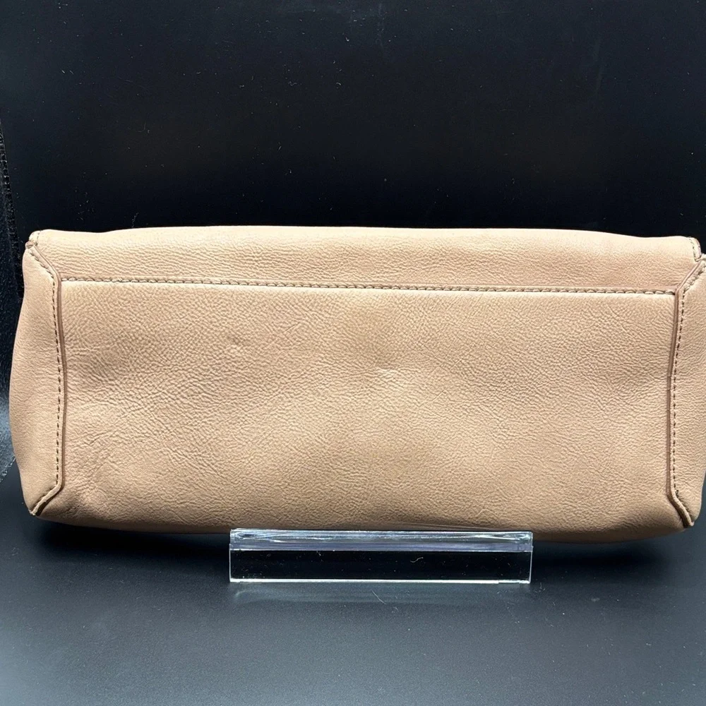 J. Crew Tan Suede Clutch with Gold Accent - Picture 2 of 7